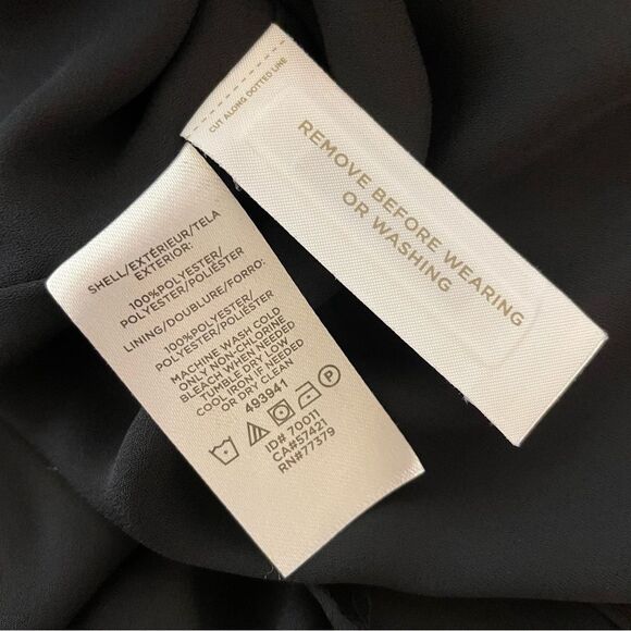 Ann Taylor Herringbone Tie Neck Dress in Black Size 14 NWT - Picture 8 of 8